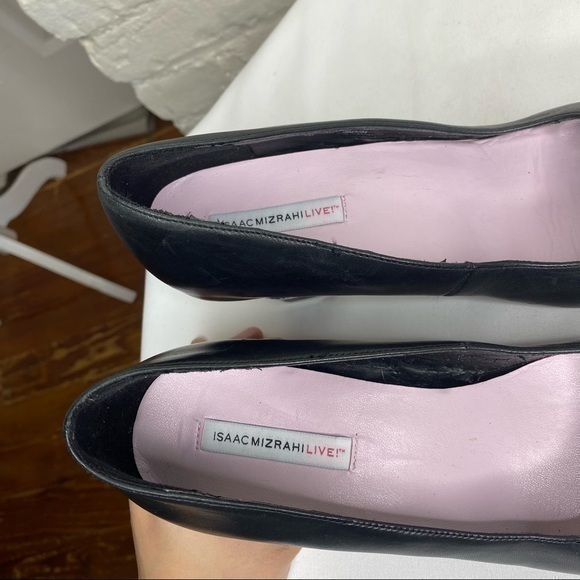 Isaac Mizrahi Addison Block Heel Black Pumps 8 - Picture 6 of 8